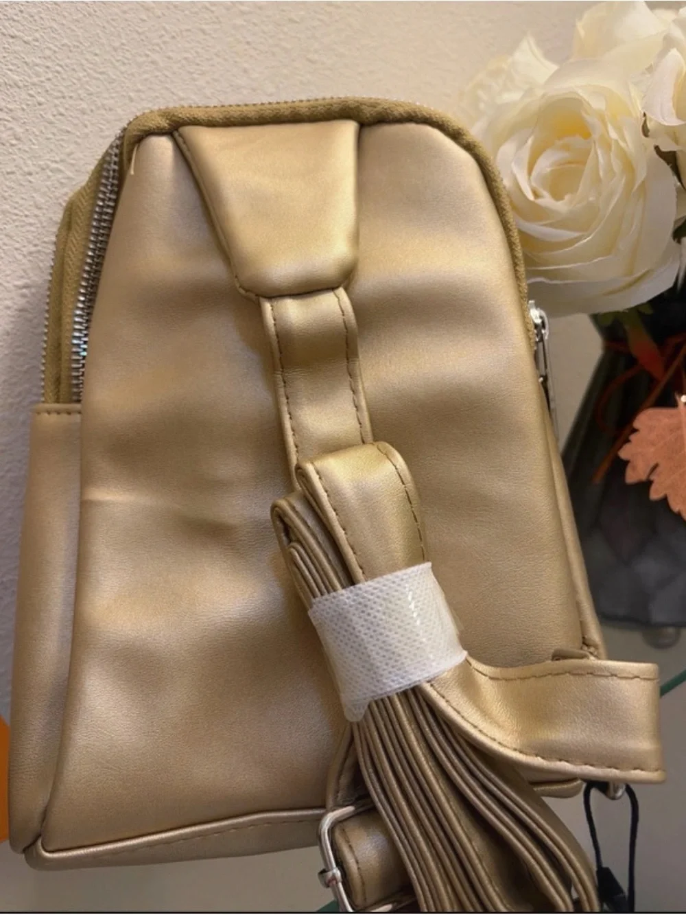 London Fog Gold Crossbody Bag